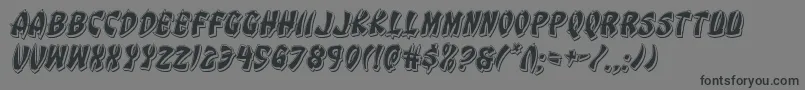 Eggrollpunchital-fontti – mustat fontit harmaalla taustalla