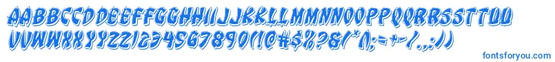 Eggrollpunchital Font – Blue Fonts on White Background