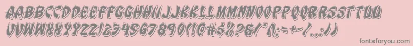 Eggrollpunchital-Schriftart – Graue Schriften auf rosa Hintergrund