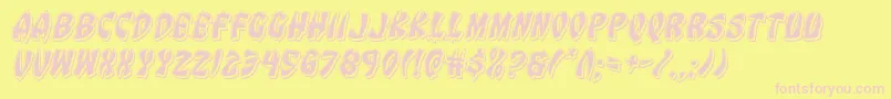 Eggrollpunchital Font – Pink Fonts on Yellow Background