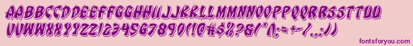 Eggrollpunchital-Schriftart – Violette Schriften auf rosa Hintergrund