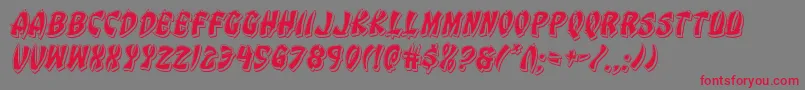 Eggrollpunchital Font – Red Fonts on Gray Background