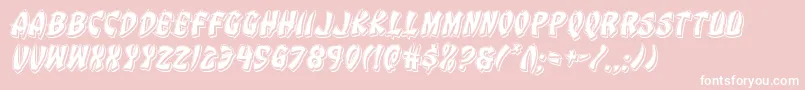 Eggrollpunchital Font – White Fonts on Pink Background