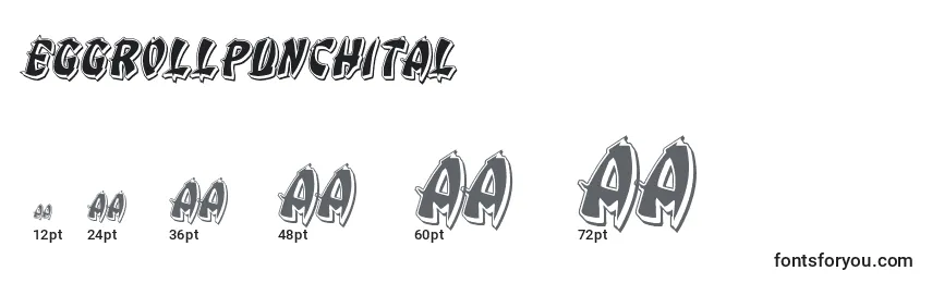 Eggrollpunchital Font Sizes