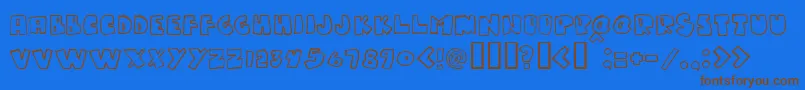 Gumpy Font – Brown Fonts on Blue Background