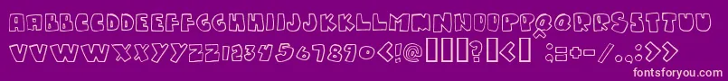 Gumpy Font – Pink Fonts on Purple Background