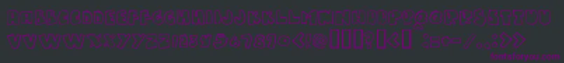 Шрифт Gumpy – фиолетовые шрифты на чёрном фоне