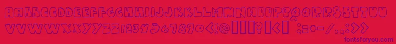 Gumpy Font – Purple Fonts on Red Background