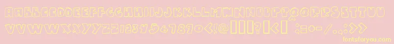 Gumpy Font – Yellow Fonts on Pink Background