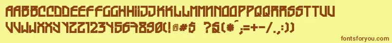 Шрифт Typograff – коричневые шрифты на жёлтом фоне
