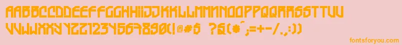 Typograff Font – Orange Fonts on Pink Background