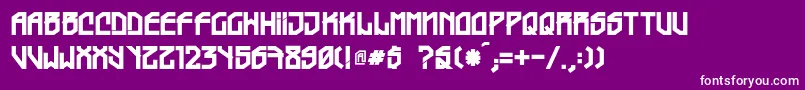 Typograff-fontti – valkoiset fontit violetilla taustalla