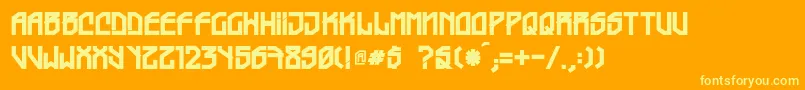 Шрифт Typograff – жёлтые шрифты на оранжевом фоне