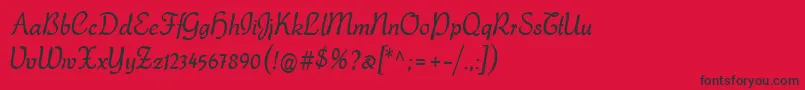 JuniorCat Font – Black Fonts on Red Background