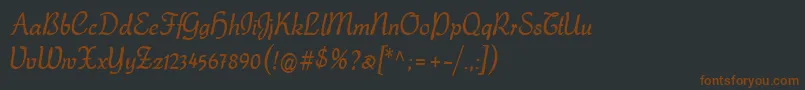 JuniorCat-fontti – ruskeat fontit mustalla taustalla