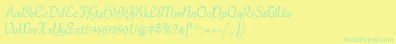 JuniorCat Font – Green Fonts on Yellow Background