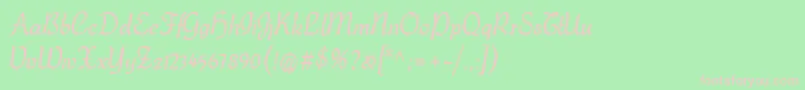 JuniorCat Font – Pink Fonts on Green Background