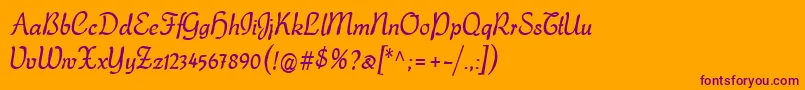 JuniorCat Font – Purple Fonts on Orange Background