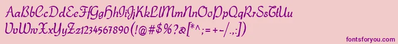JuniorCat Font – Purple Fonts on Pink Background