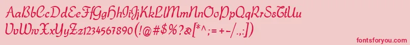 JuniorCat Font – Red Fonts on Pink Background