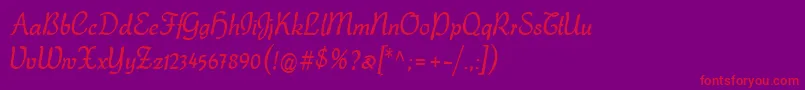 JuniorCat Font – Red Fonts on Purple Background
