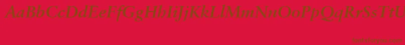 En savoir plus sur la police SabonCeBolditalic Police SabonCeBolditalic – polices brunes sur fond rouge