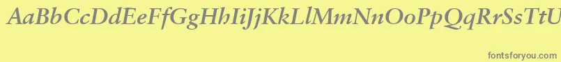 SabonCeBolditalic Font – Gray Fonts on Yellow Background