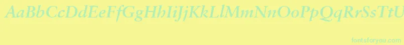 fuente SabonCeBolditalic – Fuentes Verdes Sobre Fondo Amarillo