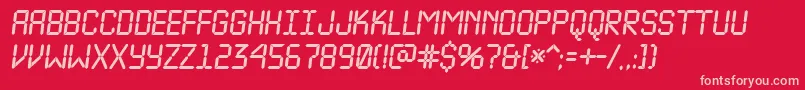 ALcdnovaobl Font – Pink Fonts on Red Background