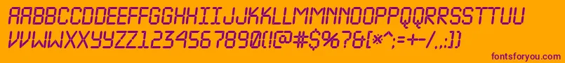 ALcdnovaobl Font – Purple Fonts on Orange Background