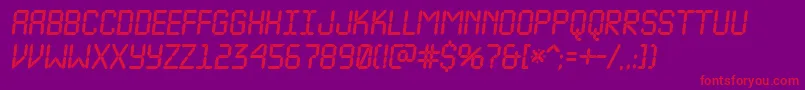 ALcdnovaobl Font – Red Fonts on Purple Background