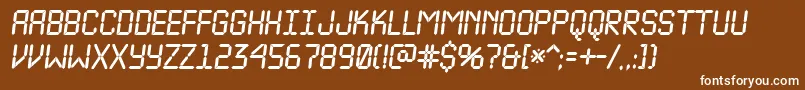 ALcdnovaobl Font – White Fonts on Brown Background