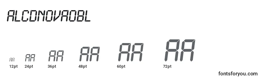 ALcdnovaobl Font Sizes