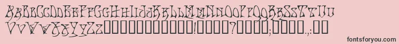 Fonte BadacidTM – fontes pretas em um fundo rosa