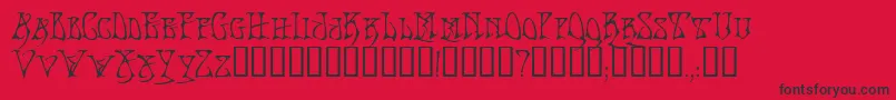 BadacidTM Font – Black Fonts on Red Background