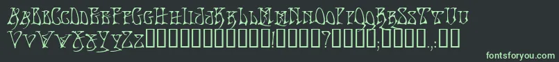 BadacidTM Font – Green Fonts on Black Background