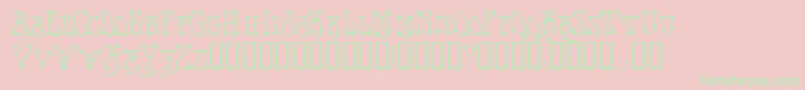 BadacidTM Font – Green Fonts on Pink Background