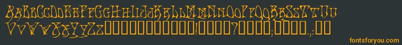 BadacidTM Font – Orange Fonts on Black Background