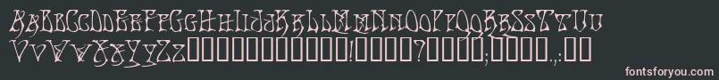 BadacidTM-Schriftart – Rosa Schriften auf schwarzem Hintergrund