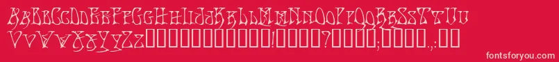 fuente BadacidTM – Fuentes Rosadas Sobre Fondo Rojo