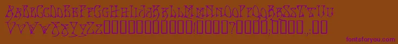 BadacidTM Font – Purple Fonts on Brown Background