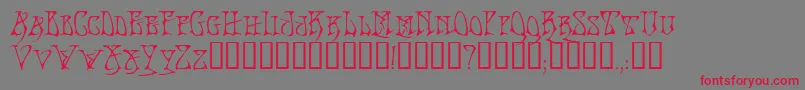 BadacidTM Font – Red Fonts on Gray Background
