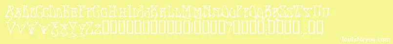 BadacidTM Font – White Fonts on Yellow Background