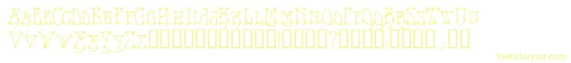 BadacidTM Font – Yellow Fonts on White Background