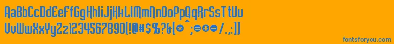 Empanada Font – Blue Fonts on Orange Background