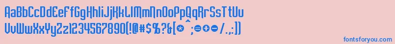 Empanada Font – Blue Fonts on Pink Background