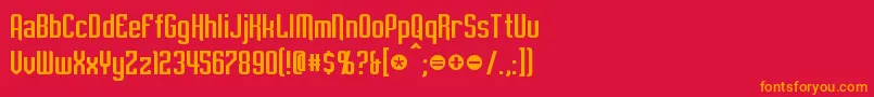 Empanada Font – Orange Fonts on Red Background