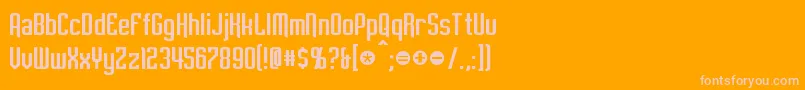 Empanada Font – Pink Fonts on Orange Background