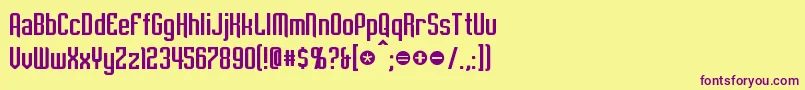 Empanada Font – Purple Fonts on Yellow Background