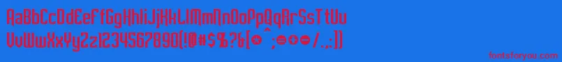 Empanada Font – Red Fonts on Blue Background